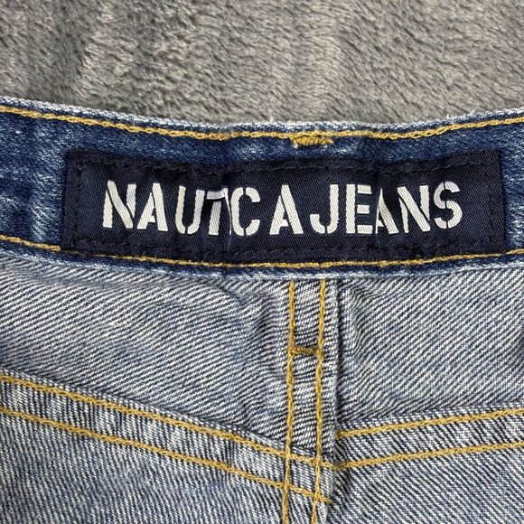 Vintage Y2K Nautica Jeans Denim Jean Shorts Men’s Size 38 Baggy Carpenter Med - Picture 7 of 12